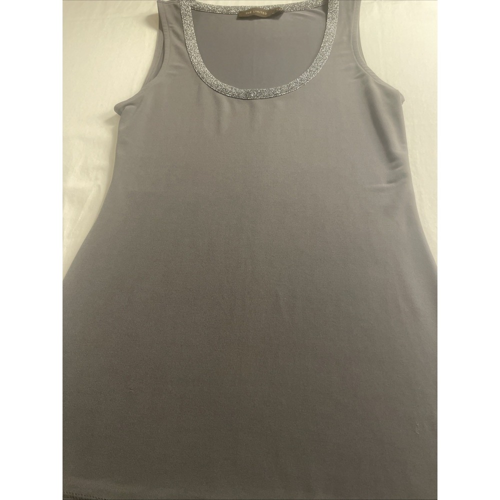 The Limited Size Small Grey Metallic Sleeveless Shirt